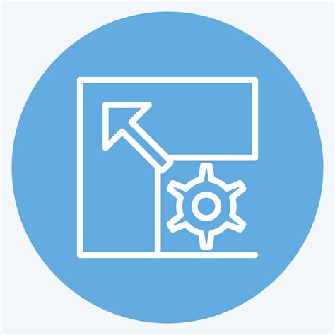 Icon Scalable System Suitable For Data Analytics Symbol Blue Eyes