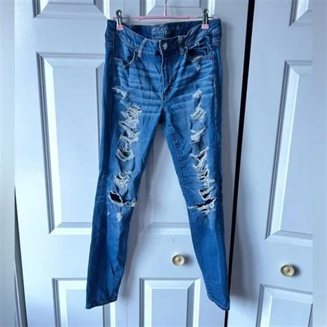 American Eagle Super Super Stretch Ripped Depop