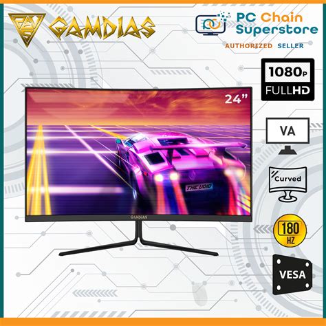 Gamdias Hd24cic Curved Gaming Monitor 24 Full Hd Va 180hz 1ms