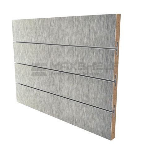 Brushed Aluminium Slatwall Panel Maxshelf Retail Equipment Solutions