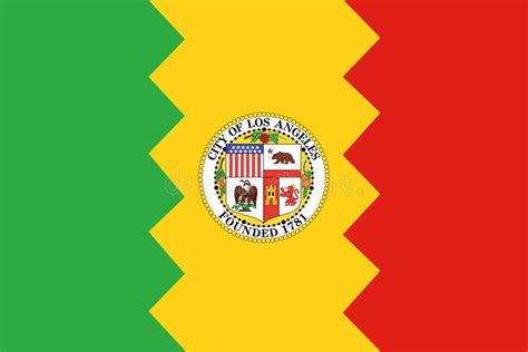 Flag of Los Angeles.California.USA Stock Illustration - Illustration of ...