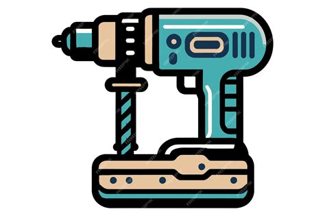 Premium Vector Drilling Machine Vector Illustration