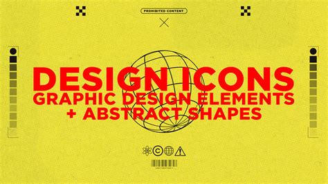 Design Icons: Graphic Design Elements + Abstract Shapes Pack