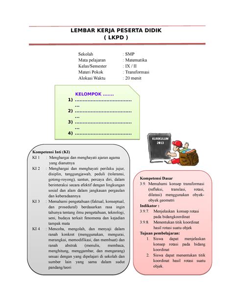 Lkpd Pertemuan 3 Lkpd Lembar Kerja Peserta Didik Lkpd Sekolah