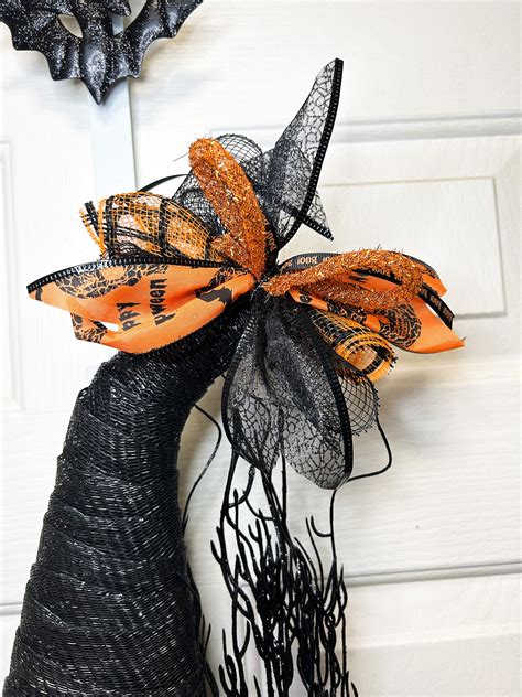 Halloween Wreath Witch Hat Wreath Witch Decor Wreath for - Etsy