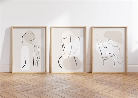 Neutral Wall Prints Naked Line Art Bedroom Wall Decor Neutral Wall