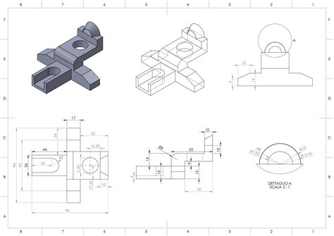 Esercizio 44 Solidworks 3D Drawing Practice