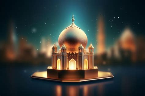 Premium AI Image | Islamic Mosque background