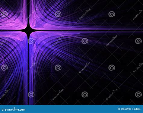 Fractal Cross With Gold Background Stock Photo