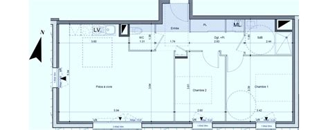 Plan Appartement T3 De 61 50 M² Neuf Résidence « Le Val à Carpiquet