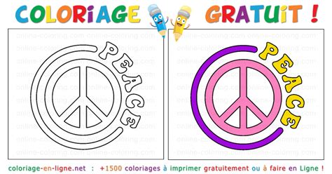 Coloriage Symbole de la Paix Coloriage à imprimer ou à faire en ligne