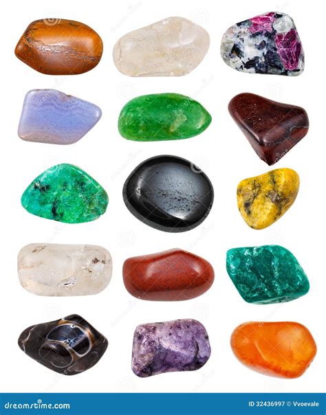 set  semi precious stones stock image image  obsidian pebble