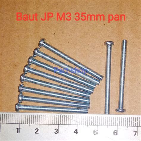 Jual Baut M Mm Pan Mach Screw Baud M Mm X Mm X Mm Obeng