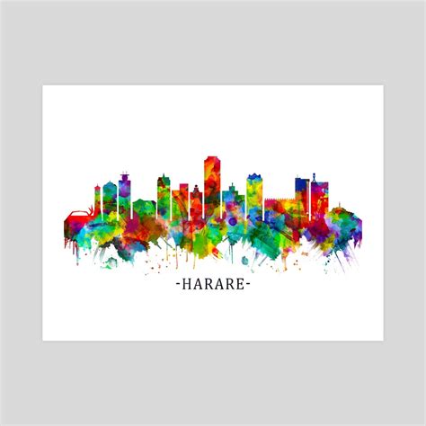 Harare Zimbabwe Skyline, an art print by Towseef Dar - INPRNT