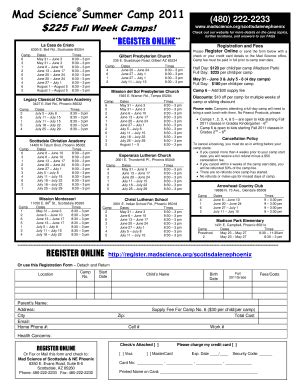 Camp Registration Form Template Word Creative Design Templates