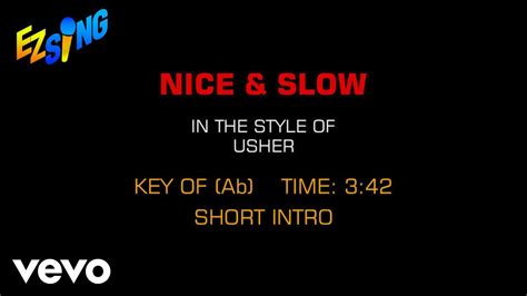 Usher Nice Slow Karaoke YouTube