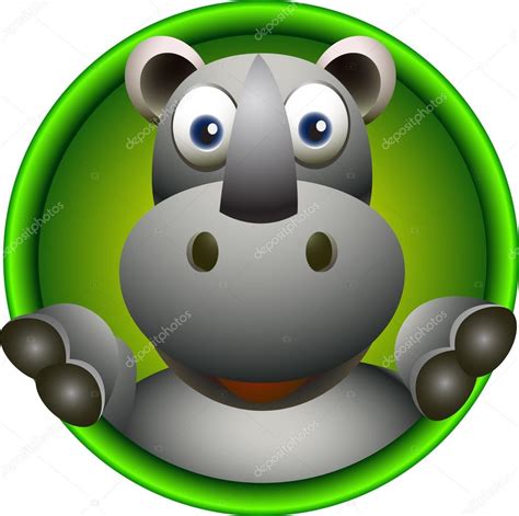 Funny rhino head cartoon — Stock Vector © starlight789 #13127662