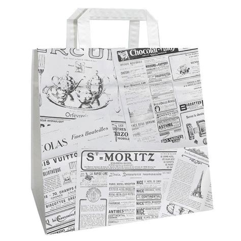 Sac Papier Alimentaire P Plates Motif Journal Alimentaire