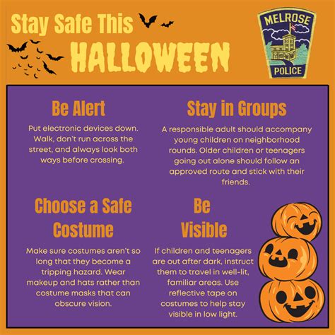 Melrose Police Department Shares Tips To Stay Safe This Halloween Melrose Police Department