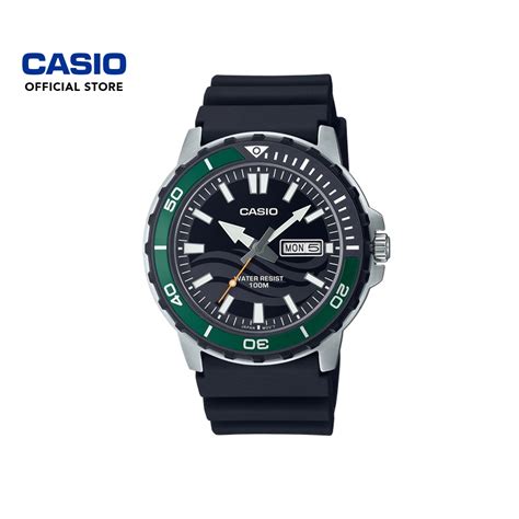 Casio General Mtd Av Black Resin Band Men Watch Shopee Malaysia