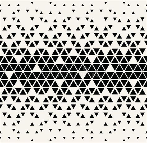 Abstract Geometric Black And White Triangle Halftone Pattern