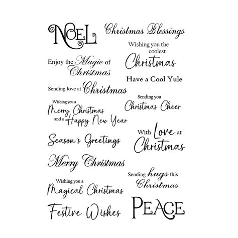 Crafty Individuals Ci Christmas Sentiments Art Rubber Stamps