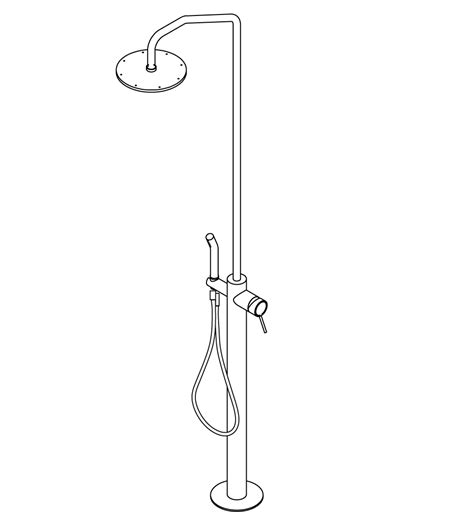 CORSIVO Freestanding Shower 118711T Mina Rubinetterie