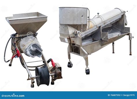 Industrial Machine for Cleaning and Sorting of Mussels Stock Photo - Image of cultivation ...