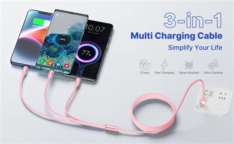 Amazon Aioneus Multi Charging Cable Pack Ft Multi Charger Cable