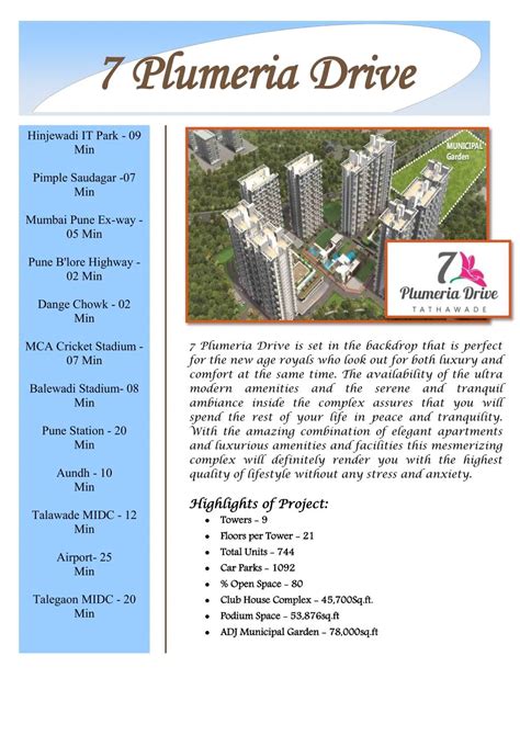 PPT 7 Plumeria Drive At Tathawade Pune By Bhandari Associates