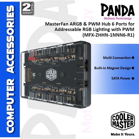 Cooler Master Masterfan Argb Pwm Hub Ports For Addressable Rgb