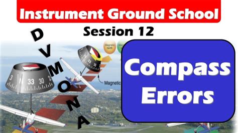 Instrument Ground School 12 Compass Errors Dvmona Youtube