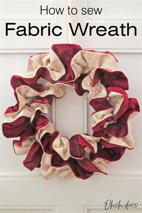 Easy to make Fabric Christmas Wreath