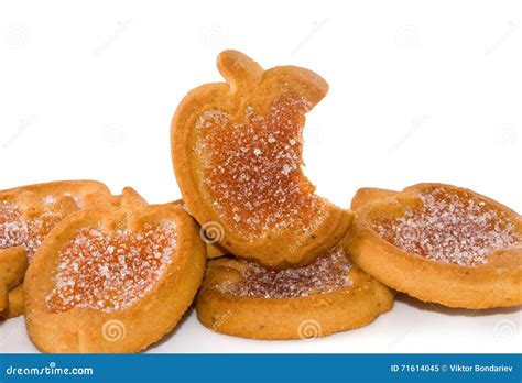 Imagen De Galletas Deliciosas En Un Primer Blanco Del Fondo Imagen De