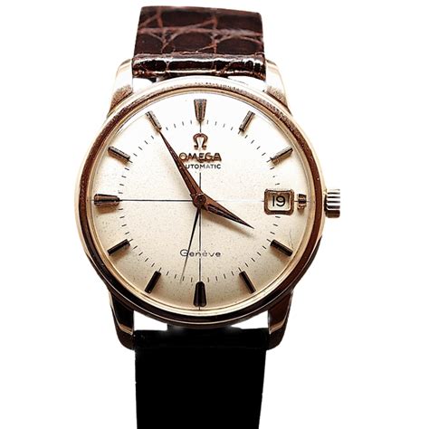 Montre Omega Vintage Ref 14703 Automatique En Or Rose 18k Vers 1960