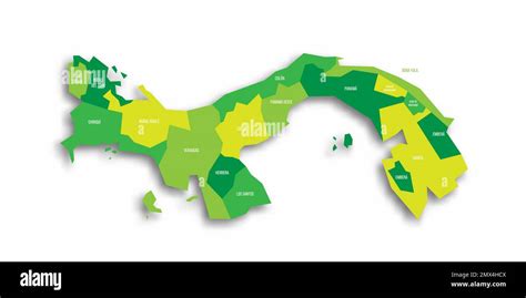 Panamá Mapa político de las divisiones administrativas Imagen Vector de