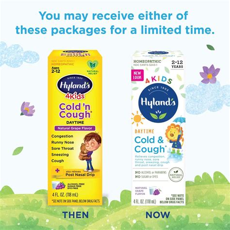 Cold Medicine for Kids Ages 2+ by Hylands, Cold and Cough 4 Kids Grape ...