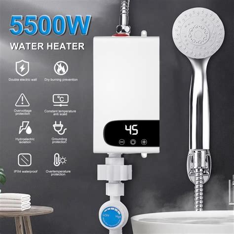 5500W chauffe eau instantané pour douche 220V robinet chauffe eau