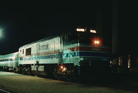 Amtrak GE P30CH locomotive Kodachrome original Kodak slide -- Antique ...