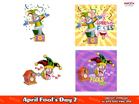 Funny April Fools Day Cartoons Graphic by HitToonCreative Fabrica