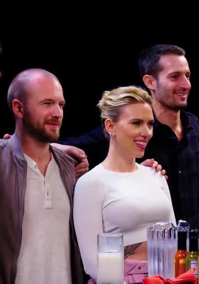 Watch Hot Ones S E Scarlett Johansson Tries To Not Spoil Avengers While Eating Spicy Wings