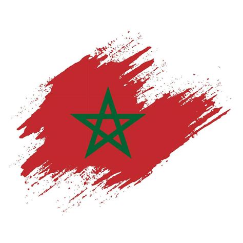 New Brush Grunge Texture Morocco Flag Vector 16544070 Vector Art At