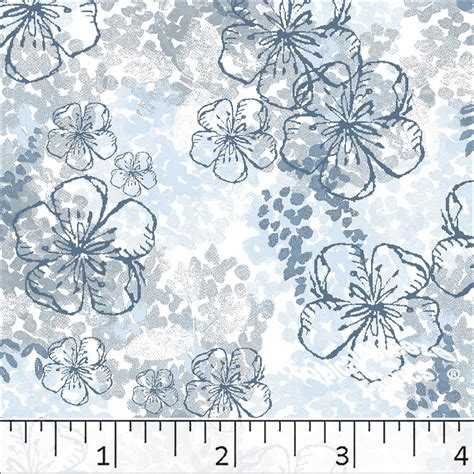 Tropical Breeze Fabrics Large Floral Print Poly Cotton Dress Fabric