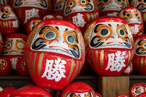 daruma dolls  katsuoji temple  osaka japan stock photo image