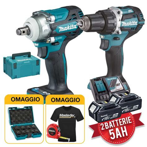 Makita Dlx Tj Kit Utensili V Trapano Avvitatore Con