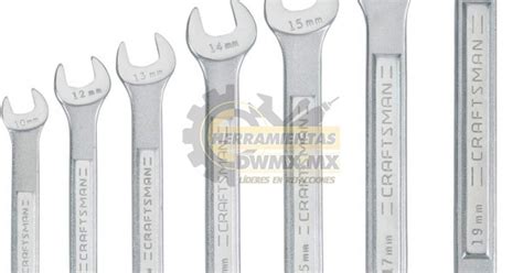 JUEGO DE LLAVES COMBINADAS METRICAS 7PZAS CRAFTSMAN CMMT87016