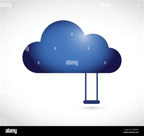 cloud  swing illustration design   white background stock