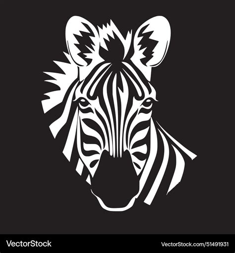 Zebra baby - black and white Royalty Free Vector Image