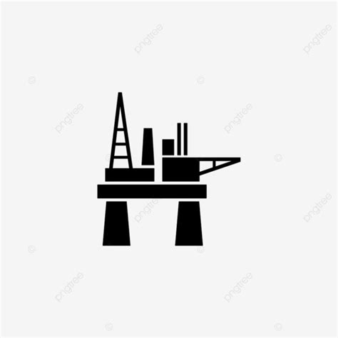 Oil Rig Clipart Vector Oil Offshore Platform Rig Icon Rig For