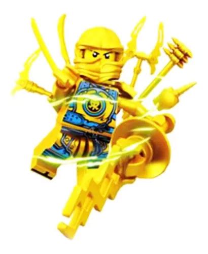 Boneco Blocos De Montar Jay Armas Douradas Ninja Go Ninjago MercadoLivre